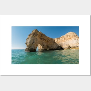 Cliffs at Marinha beach Posters and Art